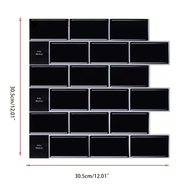 

50LB DIY Self Adhesive 3D Sticker Brick Tile 3D Peel Stick Kitchen Wall Sticke Environmentally Friendly PET Material Durable