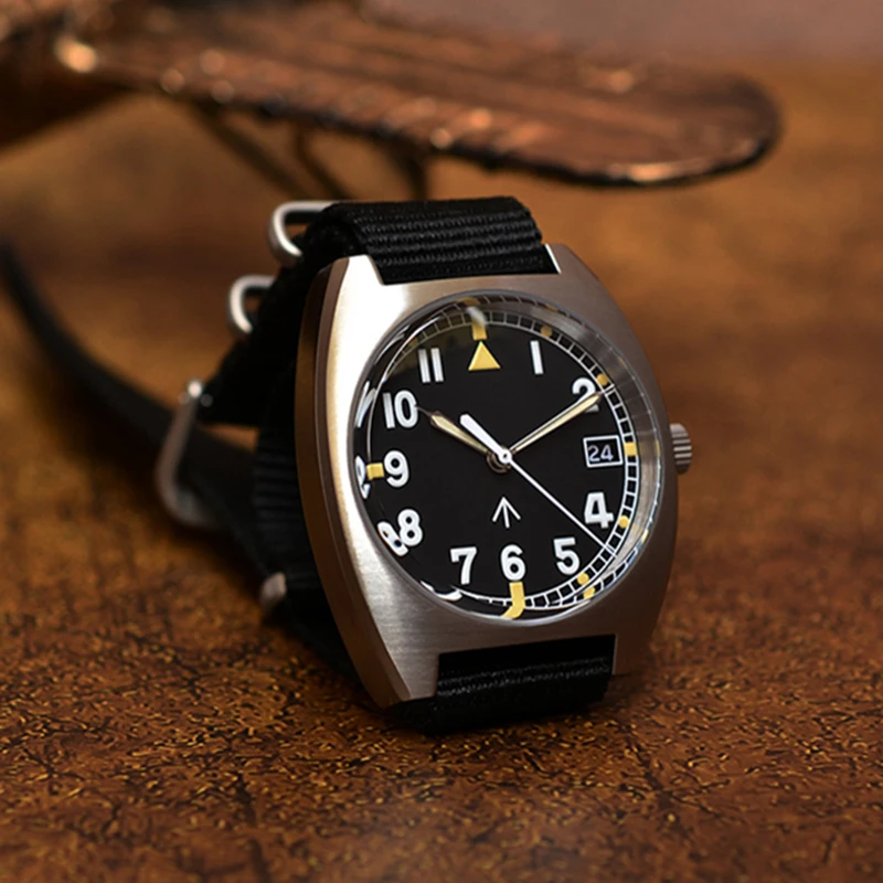 

Vintage British Air Force Pilot W10 Automatic Watches Sapphire Glass Strong Luminous NH35 Stainless Steel Mechanical Watch Men