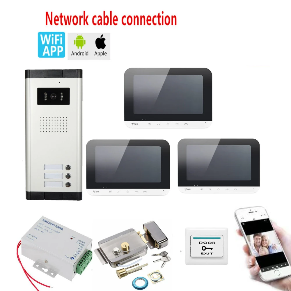 

Проводной видеодомофон smart Phone 7 ''с поддержкой Wi-Fi