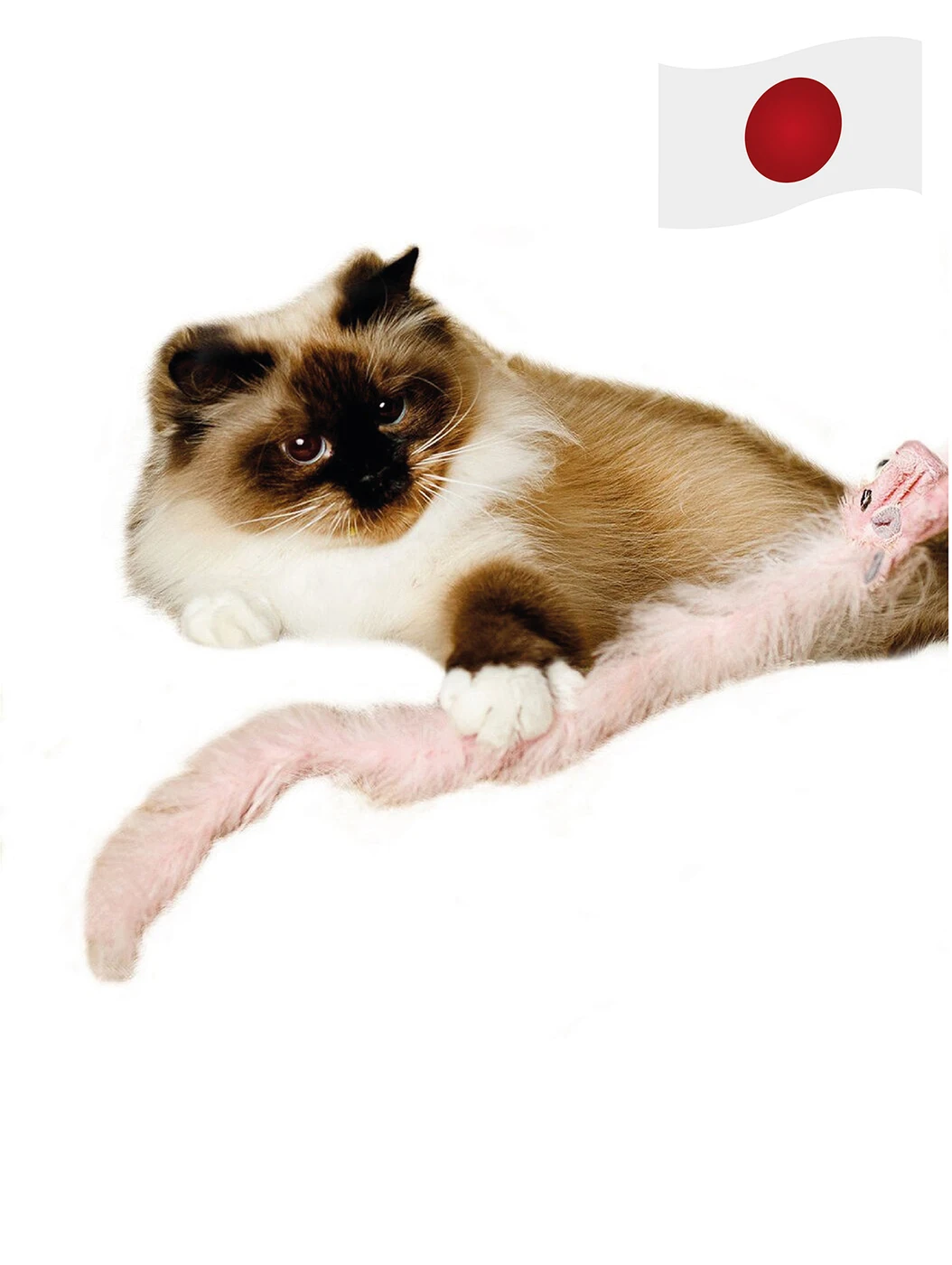 Игрушка для кошек Japan Premium Pet пушистая дразнилка в виде жирафа оранжевый | Дом и сад