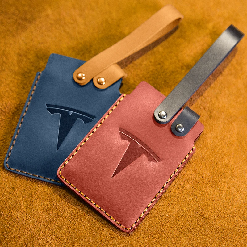 Стайлинг автомобиля кожаный чехол для ключей защитный ручной работы держатель