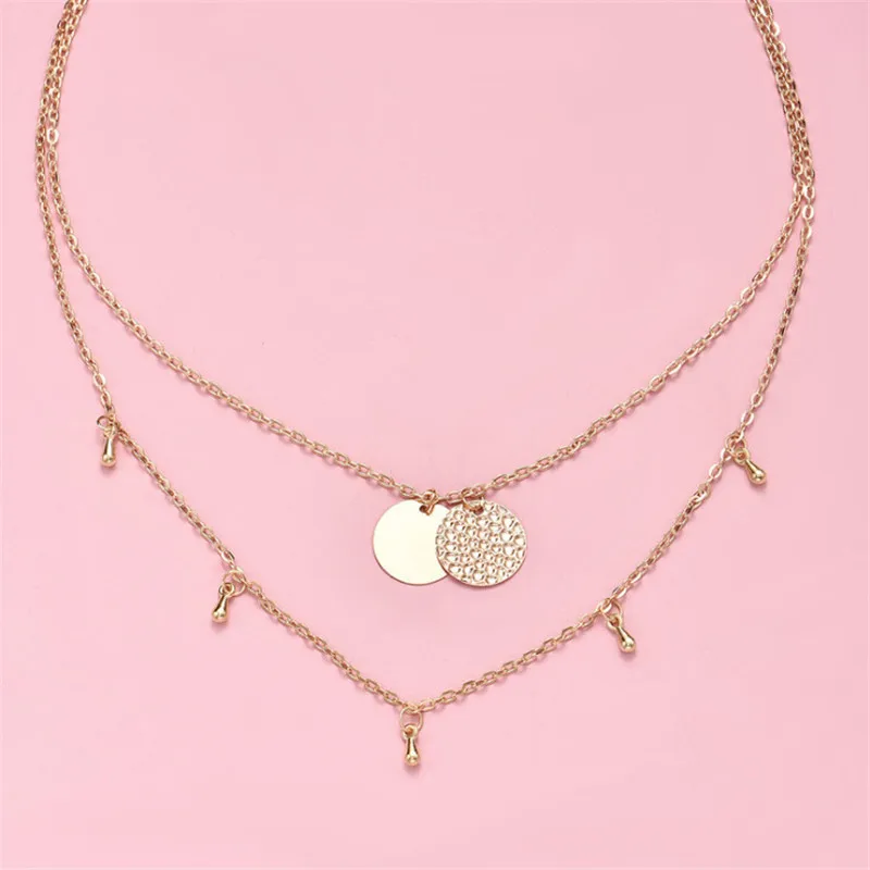 

Popular Fashion Personality Trendy Disc Pendant Necklace