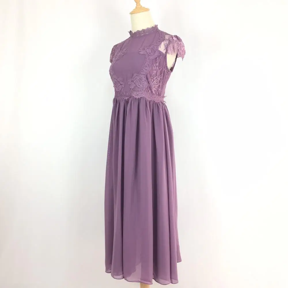 

summer Plus Size Chiffon lace violet long Dress bohemian boho holiday beach femme robe party formal Soiree dresses