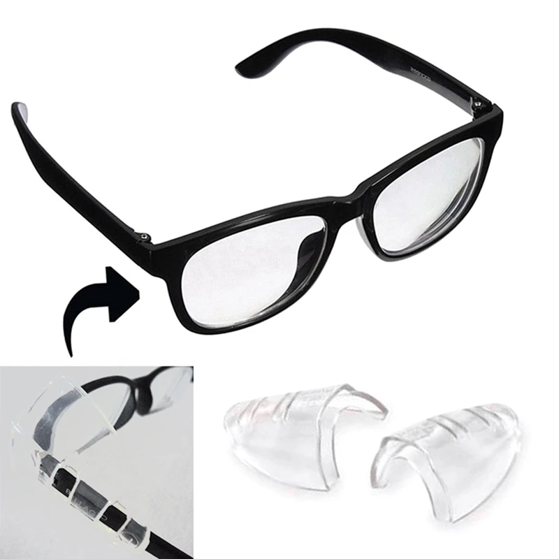

1Pair Safety Optical Universal Sideshield Side Shields Glasses Wings Safety Glass Flexible Slip On Protector Eyewear