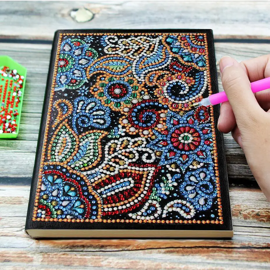 5D DIY Мандала специальная форма алмазная живопись 64 страницы А5 Блокнот Дневник Книга Вышивка крестом ремесло подарок