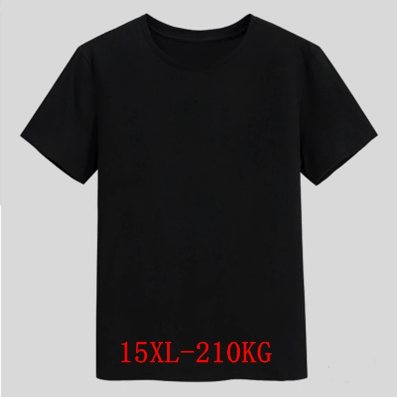 

Men's Big T-Shirt Large Size 15XL 14XL 13XL 8XL 9XL 10XL 11XL 12XL Short Sleeve Round Neck Loose Casual Black Gray White