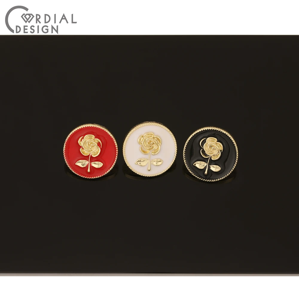 

Cordial Design 50Pcs 17*17MM Jewelry Accessories/DIY Making/Round Shape/Paint Effect/Earrings Stud/Jewelry Findings & Component