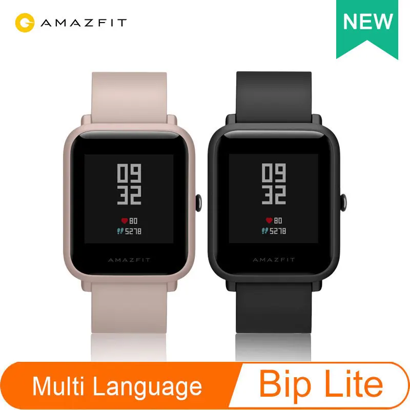 Глобальная версия умных часов Amazfit Bip Lite Huami экран 1 28 дюйма водонепроницаемый 45