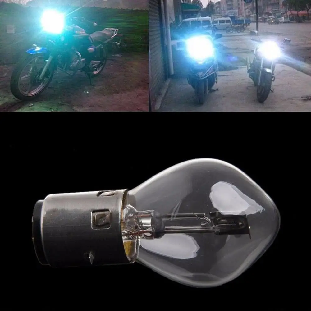 2pcs BA20D High Brightness LED Bulbs 12V 35/35W Halogen Headlight Singal Lamp Bulb Amber for Motorcycle ATV Moped Scooter - купить по