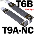 Новинка, адаптер ADT USB3.2 GEN2x2 Type C к Type C, 20Gbps, Внутренний USB 3,2, экранированный плоский кабель с лентой, вверхвниз, угловой раздвижной удлинитель