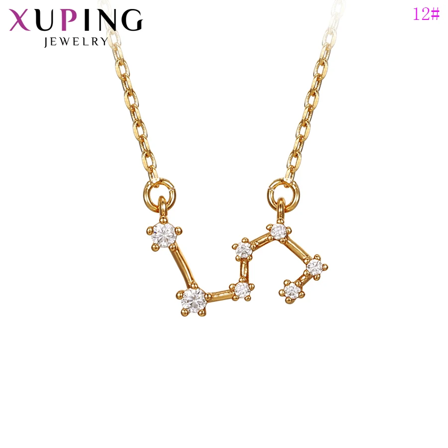 Xuping, Новое поступление, ожерелье, 12 созвездий, ожерелье для женщин, девушек, элегантная цепочка, ювелирные изделия, рождественские подарки, S215.2-46346