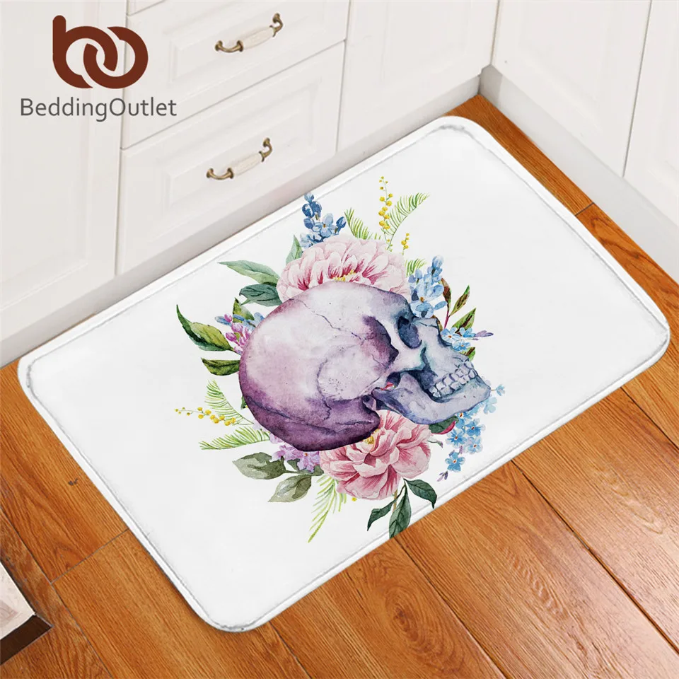 Постельные принадлежности цветочный листовой ковер коврик с черепом для спальни