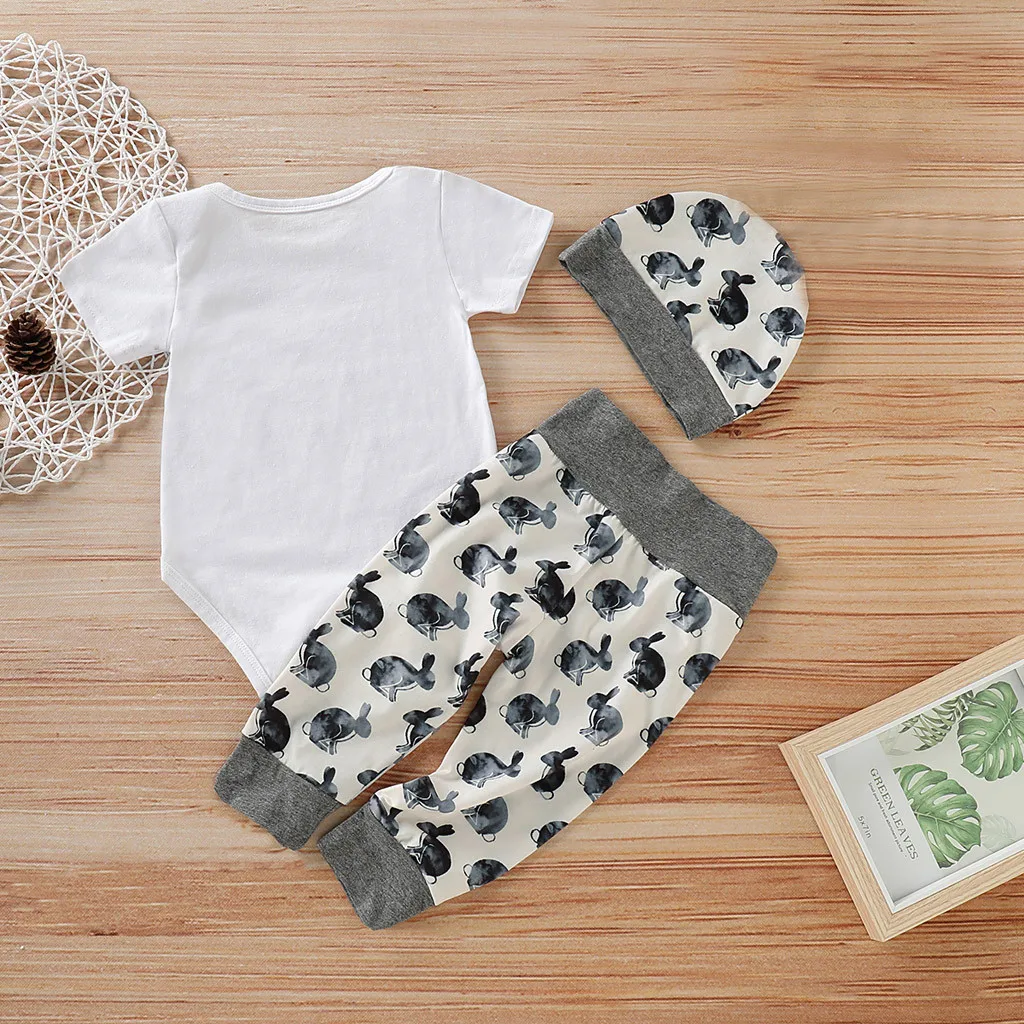 Одежда для маленьких мальчиков костюм с короткими рукавами и принтом