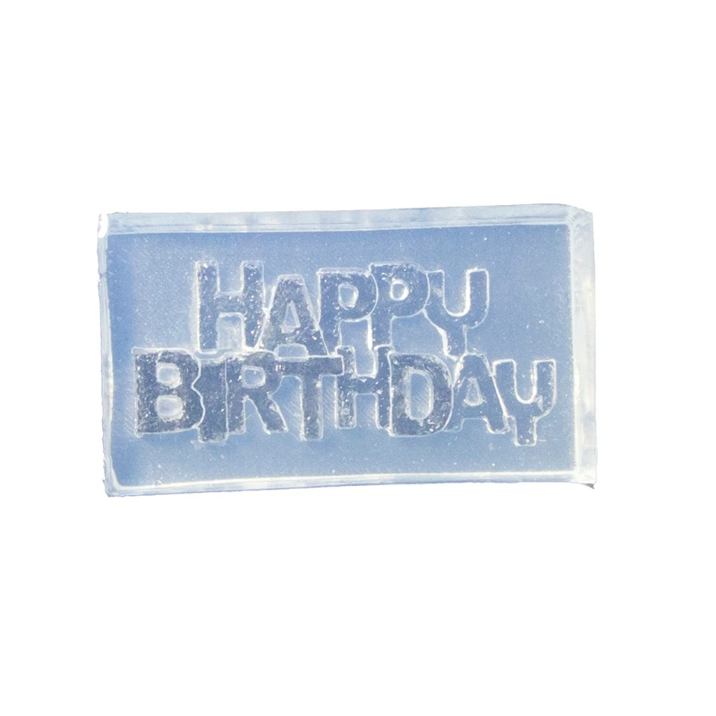 

Diy Crystal Epoxy Mold Happy Birthday Earrings Mold Hanging Pendant Decoration Happy Birthday Letters Silicone Mold