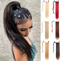 hairpiece colorful sleek ponytails synthetic pongytail extensions curly wigs for women twin tails party daily cosplay tie on