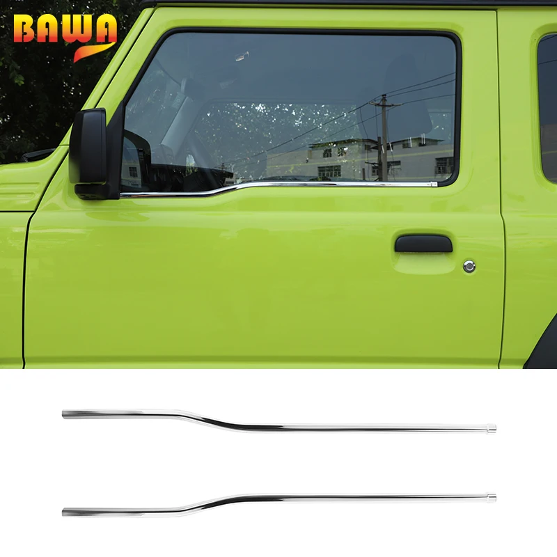 

BAWA Car Windows Stainless Steel Decoration Trim Stickers Accessories For Suzuki Jimny 2019 2020 2021