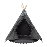 pet cat dog teepee with cushion blackboard dog cute house portable washable dog tents green theme tent travel houses for dog