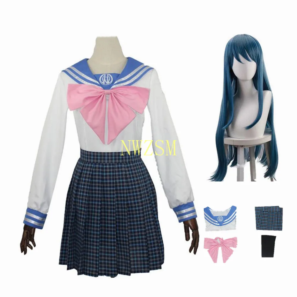 

Аниме Danganronpa Maizono Sayaka платья униформа набор париков костюм для косплея