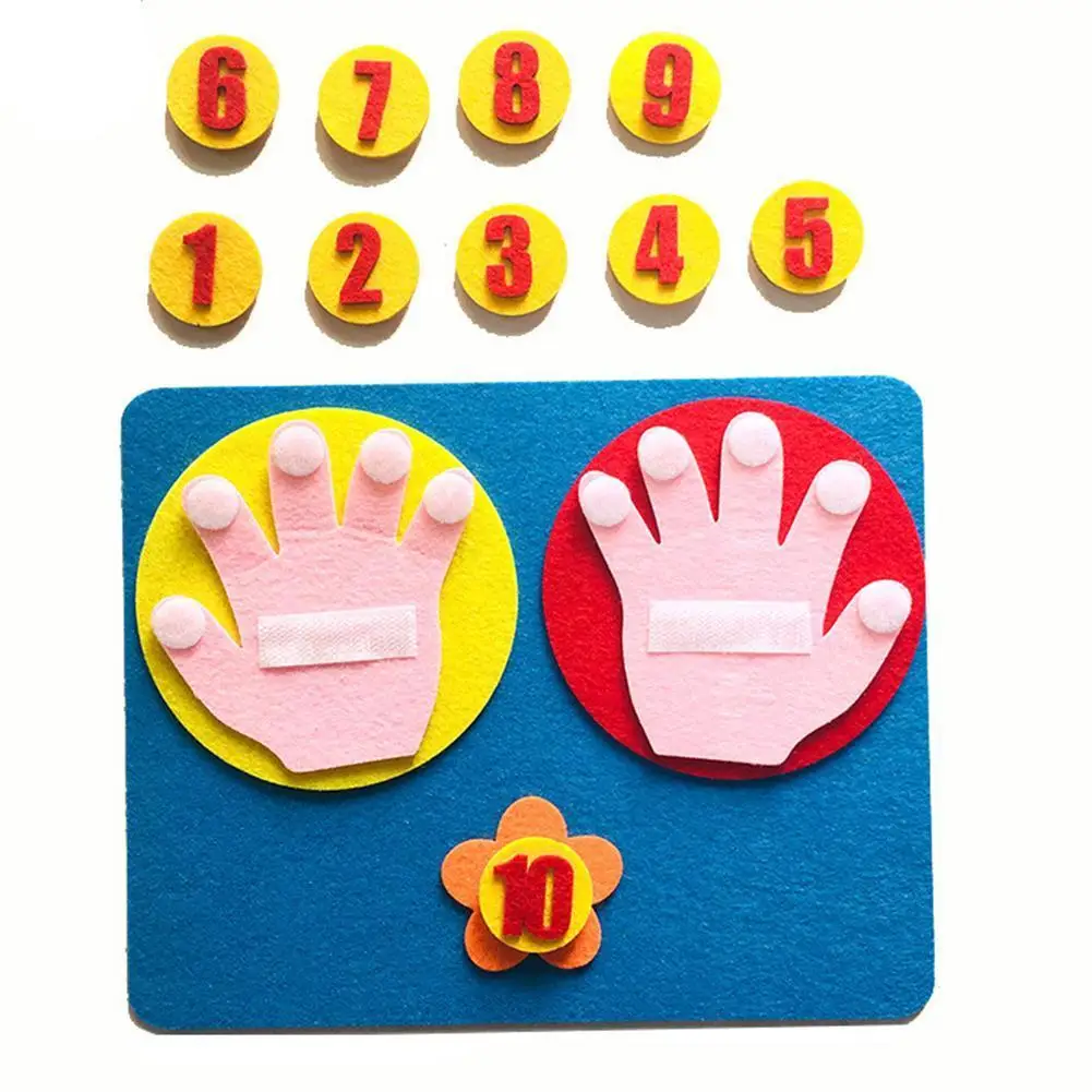 

Baby Education Toys Math Teaching Aids Cloth Books Early Education DIY Cloth Intelligence Learning Toys Kindergarten Weave J3V0