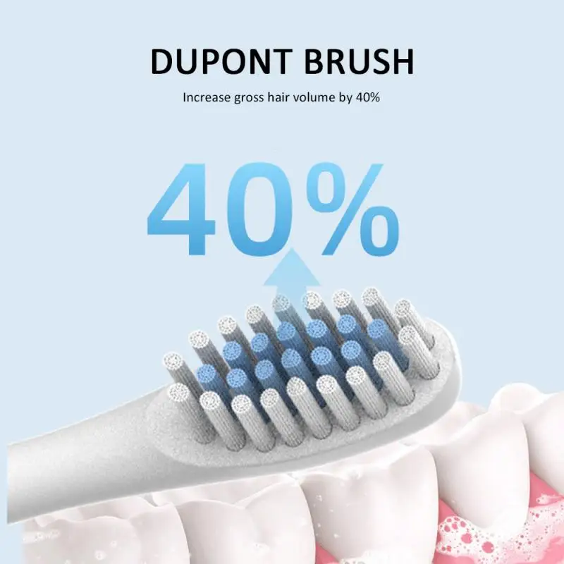 Электрическая массажная зубная щетка 6 зубчатая USB зарядка Водонепроницаемая