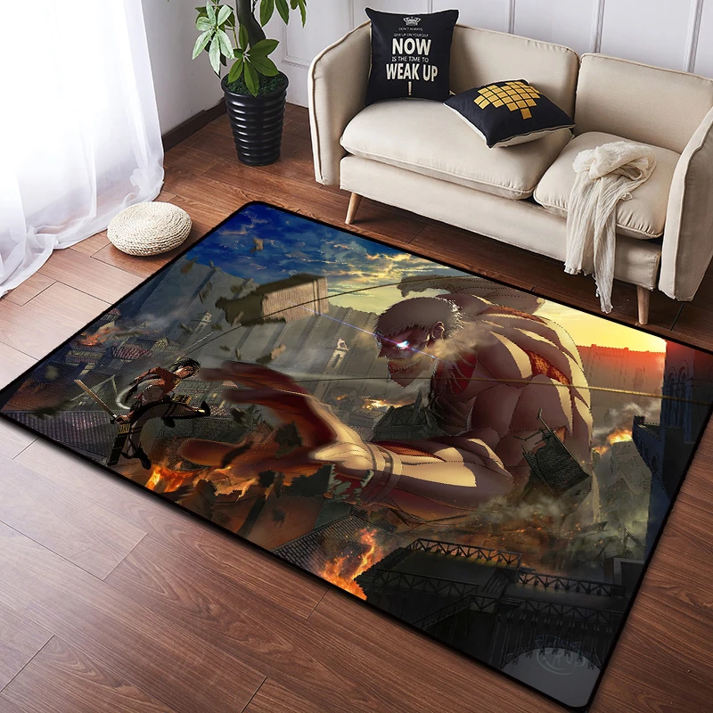 

Anime Attack On Titan Floor Rug Carpet Bedroom Doormat Non-slip Mat Children Cartoon Gift