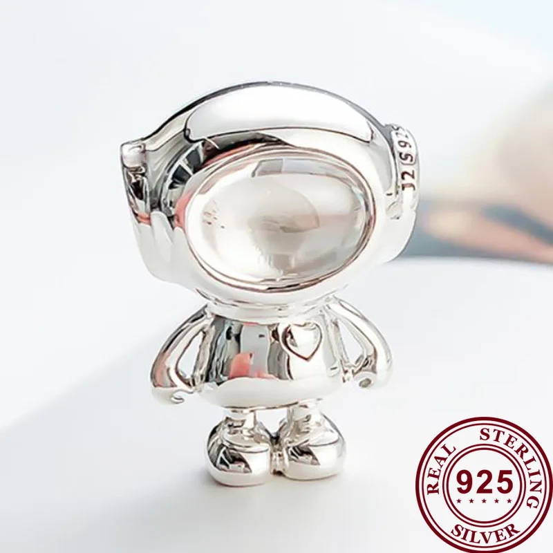 Hot 925 Sterling Silver Beads Astronaut Tommy Beads Suitable For Pandora Womens Bracelets And Necklaces Diy Charm Jewelry