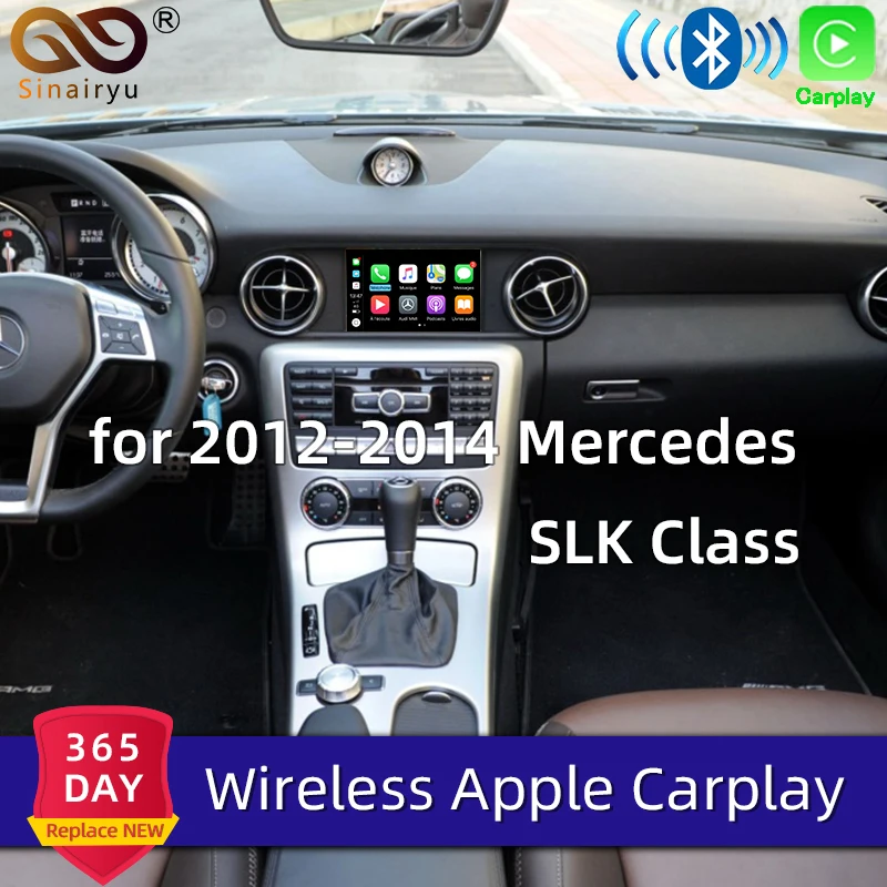 Sinairyu Беспроводной Wi Fi Apple Carplay для Mercedes SLK class 2011 2015 NTG4.5/NTG4.7 Car play поддержка камеры