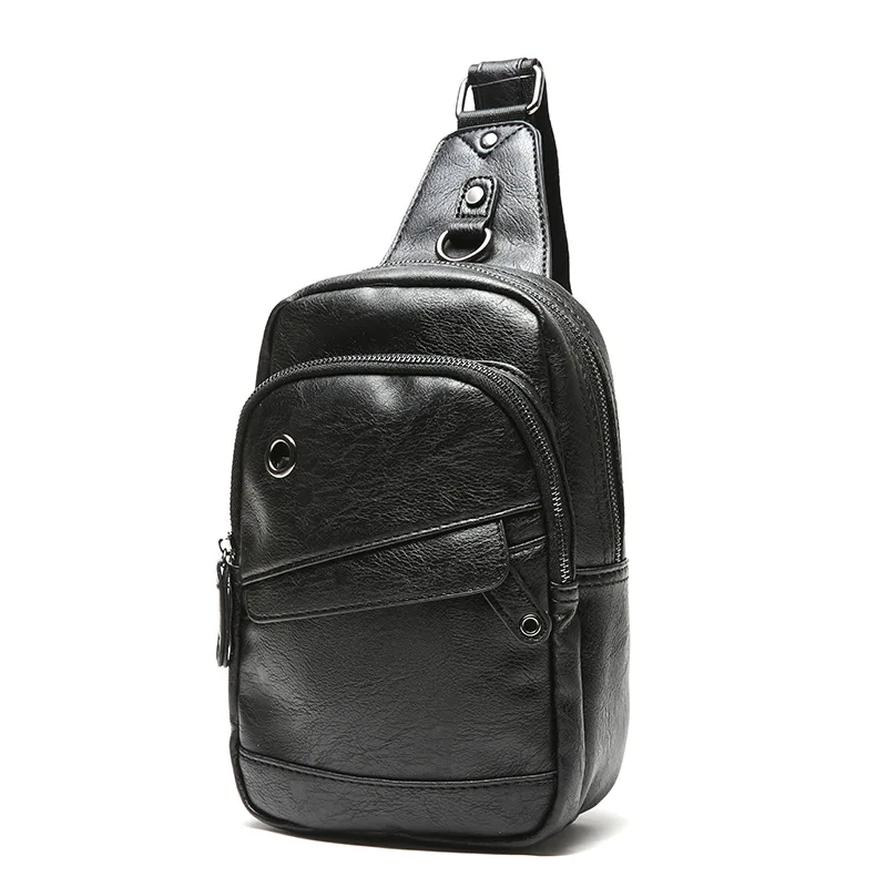 Оригинальная новая Корейская мужская сумка модная кожаная нагрудная | Багаж и