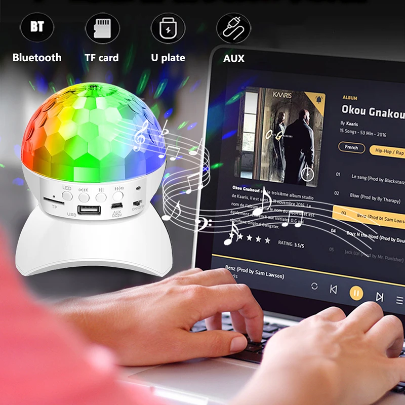 RGB диско-светильник для дискотеки лампа освещение вечеринки на день рождения