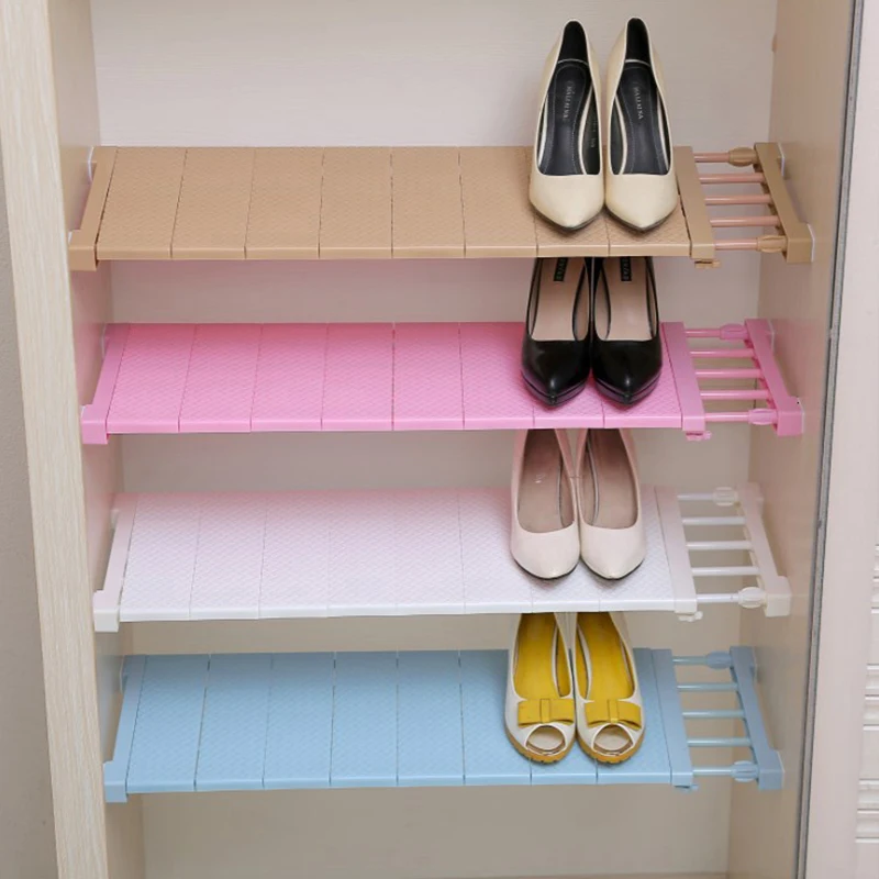 adjustable closet organizer storage shelf for clothes wall mounted kitchen rack space saving wardrobe shelves cabinet holders free global shipping