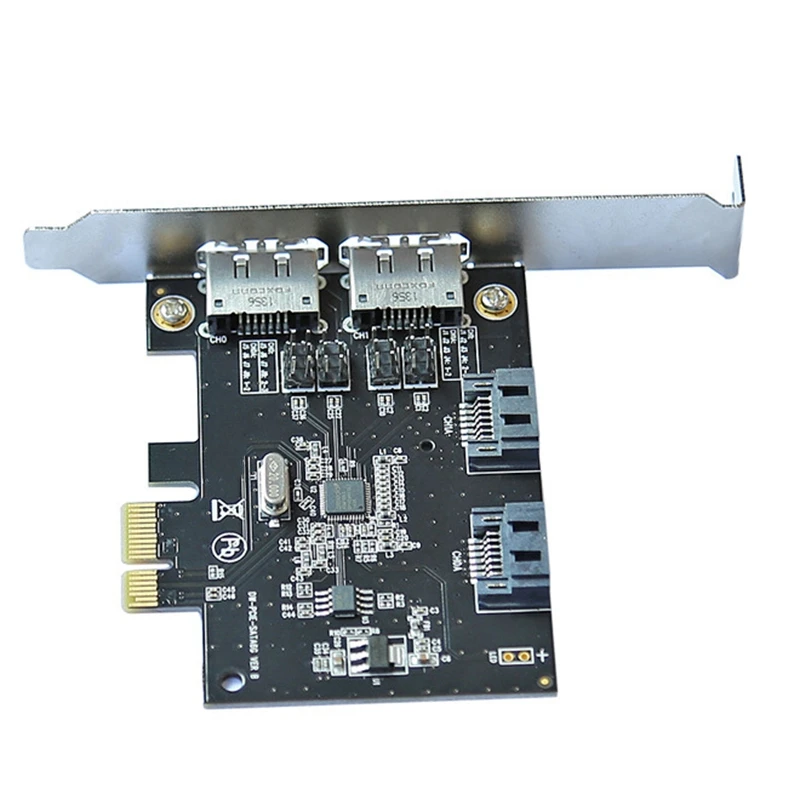 Плата расширения DIEWU PCI Express PCI-E 1X to 2 ESATA + SATA3 для активированного Ssd твердотельного