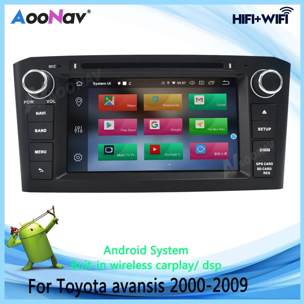 

Автомобильный радиоприемник для Toyota avansis 2000-2009 с GPS-навигацией, автомобильный DVD мультимедийный плеер, автомобильный стерео аудио приемник, Android