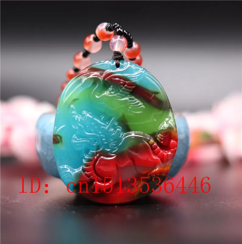 Модный Красочный нефритовый кулон Pixiu ожерелье ювелирные изделия китайский