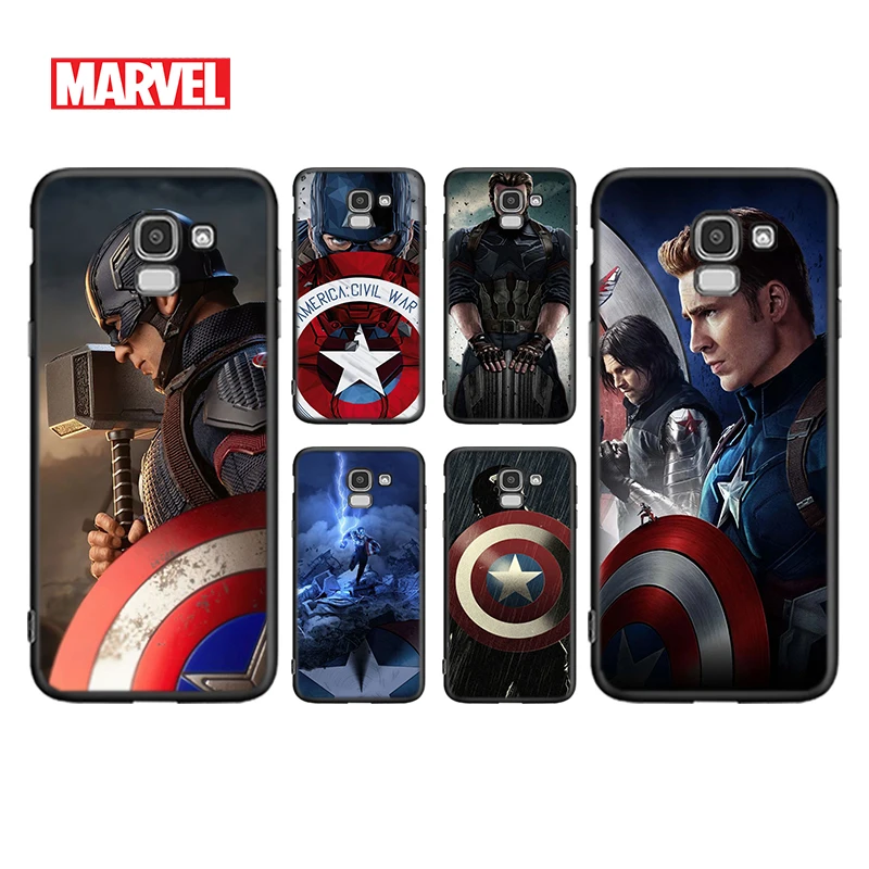 

Marvel Captain America For Samsung Galaxy J8 J7 J6 J5 J4 J3 J530 j730 Duo Core EU Prime Star 2018 2017 2016 Phone Case