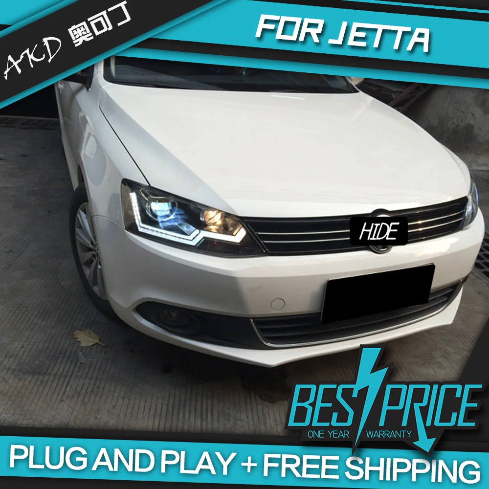 Фары AKD для стайлинга автомобилей VW Jetta MK6 фары светодиодные ходовые огни