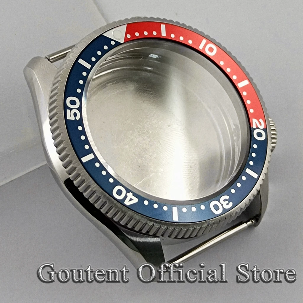 Goutent 37 мм чехол для часов корона на 4 часа сапфировое стекло синий/красный