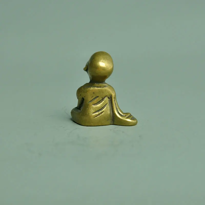 Китайская коллекция фэн-шуй бронзовый монах маленькое искусственное украшение
