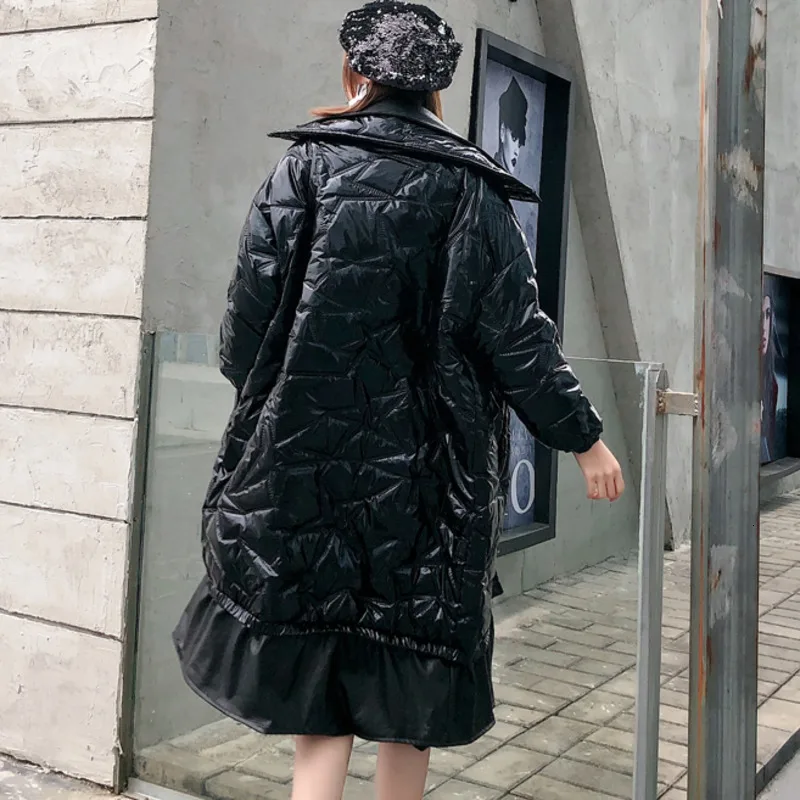 Vefadisa зимняя женская парка из искусственной кожи в стиле пэчворк 2019 черная