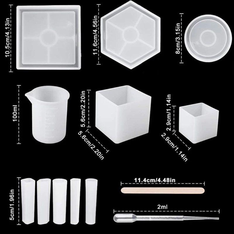 

Coaster Molds for Resin Casting Epoxy Resin Molds Silicone Great for Making Coasters DIY Resin Artwork Home Decor