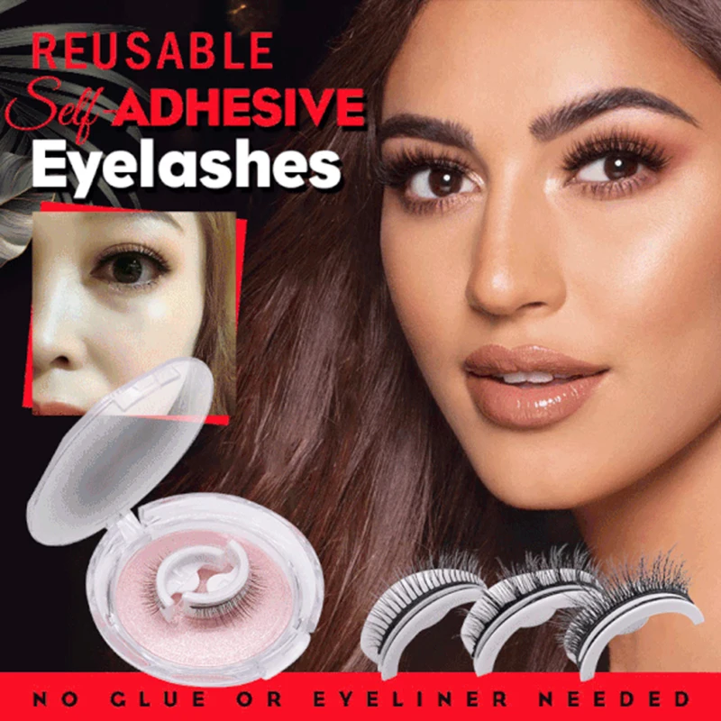 

Reusable Self-Adhesive Eyelashes with Natural Look Washable Glue Free Waterproof SAL99