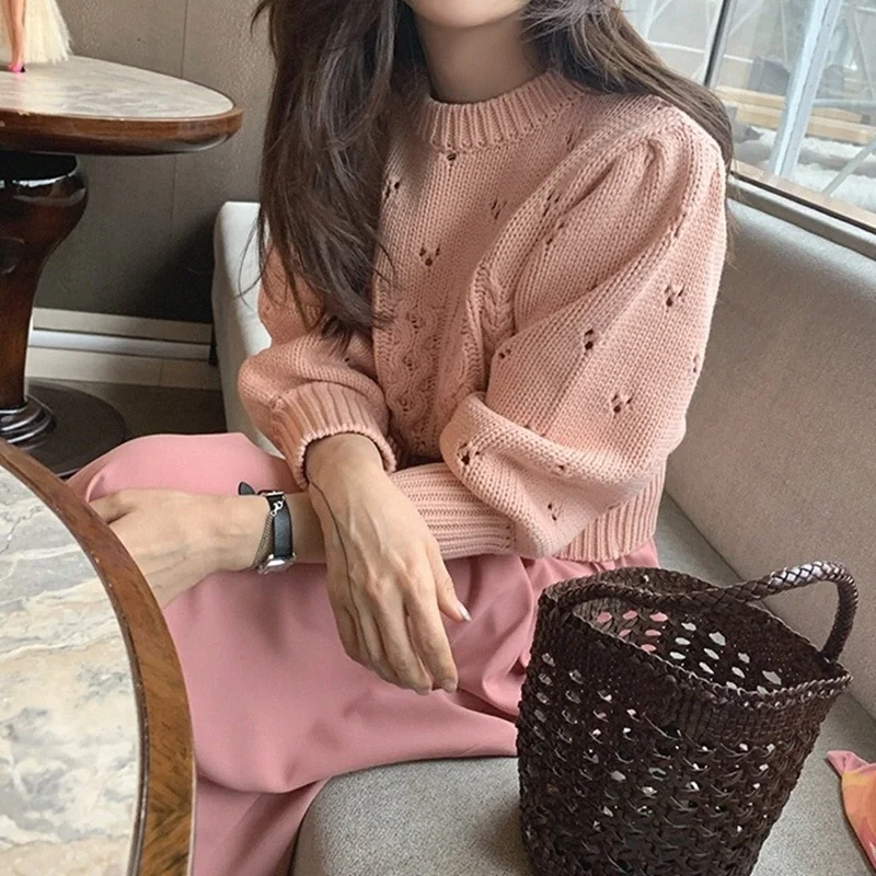 

Корейский шикарный осенний милый Молодежный шик с круглым вырезом