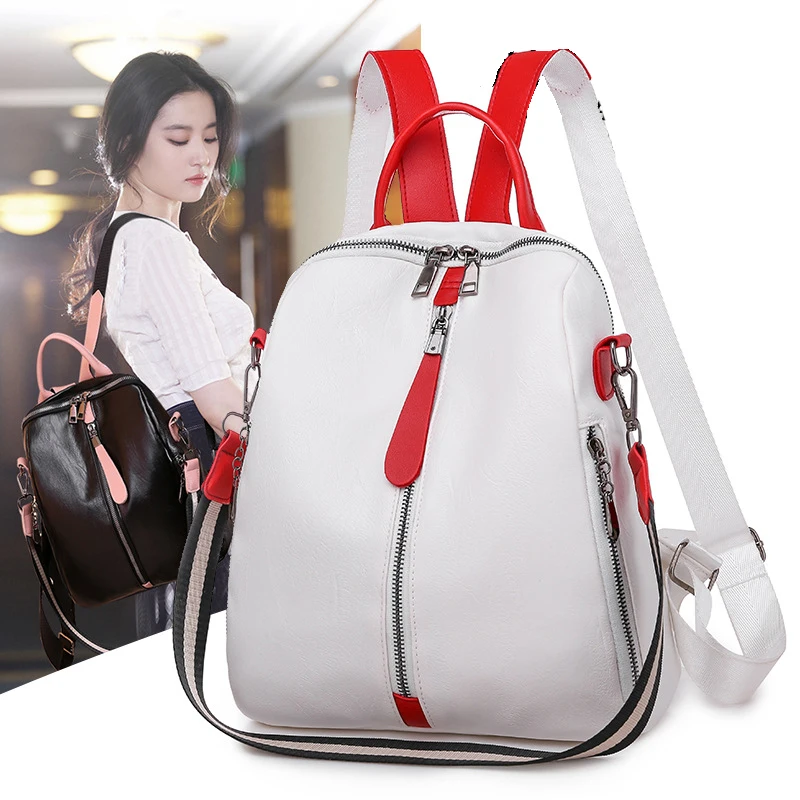 Новые женские рюкзаки рюкзак из мягкой кожи модная противокражная школьная