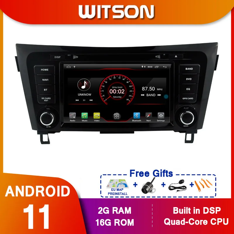 Автомагнитола WITSON 2 + 16G Android 11 4G lte мультимедийный DVD-плеер для Nissan X-Trail XTrail Qashqai 2014