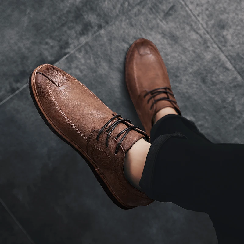 

Summer Casual Shoes Men's Shoes Large Size Men Leisure Casual Leather Streetwear Zapatos Casuales Para Hombre De Cuero