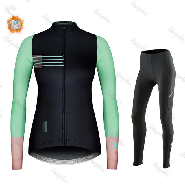 cycling jersey set 4 Gobike MTB Зимняя женская шерстяная рубашка с длинными рукавами, Джерси для шоссейного велоспорта, куртка для триатлона, облегающий костюм - Цвет: cycling jersey set 4