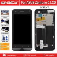 4 5 original for asus zenfone c zc451cg lcd display touch screen with frame digitizer assembly for asus zc451cg z007 display