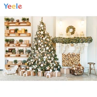 yeele christmas party backdrops for photocall wood carpet fireplace backdrop photo booth props decor for photography backgrounds