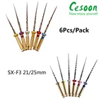 Стоматологический эндододонтический нити-напильник Cesoon 6 шт.упак. Endo X-Pro, золотые конусные наконечники, гибкий напильник, 2125 мм, стоматологические материалы