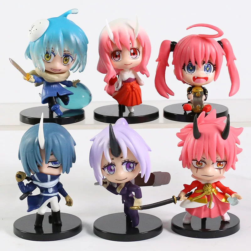 

That Time I Got Reincarnated as a Slime Rimuru Tempest Benimaru Shuna Shion Souei Milim Nava PVC Figures Model Dolls 6pcs/set