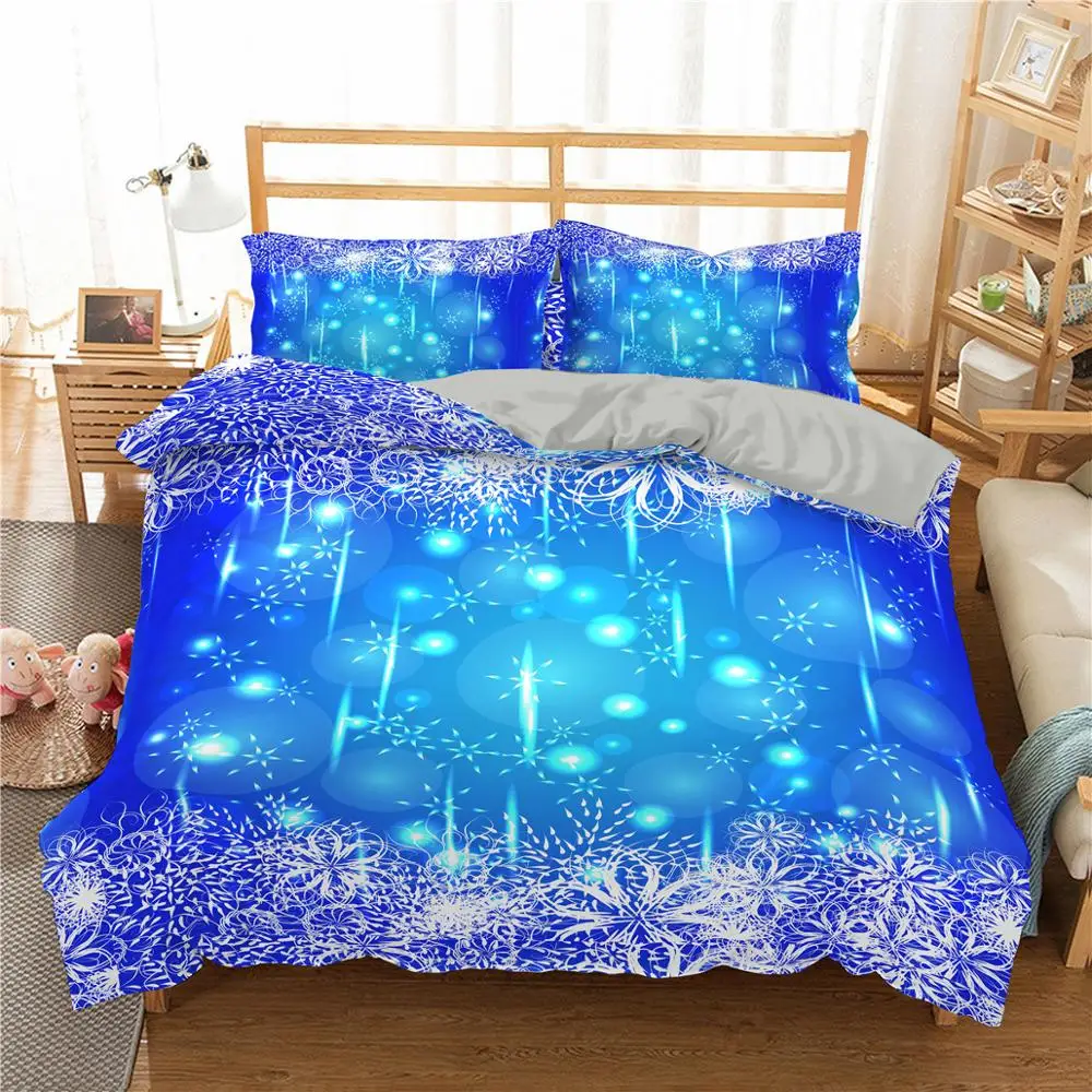 SXJ0567-3 ZEIMON Merry Christmas 3d Bedding Set Deer Printed Bedspread Duvet Cover Set Queen King Microfiber Set Decor Home Textile 2/3pcs - Цвет: SXJ0567-3